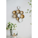 Contemporary Metal Wall Decor Accent - Golden / White by Unique Piece Furniture