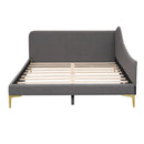 Upholstered Daybed With Headboard And Armrest, Support Legs by HouseOfZazla