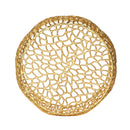 Modern Glam Mesh Coffee Table With Accents And - Gold