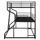Industrial Triple Bunk Bed With Dual Ladders Frame, Space Saving Design by HouseOfZazla