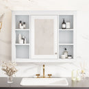 Wall Mounted Medicine Cabinet With Mirror and 6 Open Shelves by HouseOfZazla