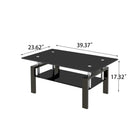 Tempered Glass Table With Storage by Unique Piece Furniture