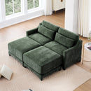 Stylish Sofa With Ottoman And Lumbar Pillows, Ergonomic Design by HouseOfZazla