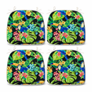 Outdoor Patio Chair Cushions, Water-Repellent U-Shape, Set of 4 - Rich Forest by HouseOfZazla