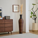 Tall Standing Designer Floor Vases With Elegant 2 Tone Finishes Ideal For Decorating Living Rooms, Bedrooms, Entryways Perfect For Decorating Your Home - Black / Gray by HouseOfZazla