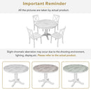 5 Pieces Dining Table And Chairs Set For 4 Persons, Kitchen Room Solid Wood Table With 4 Chairs