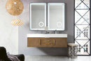 James Martin Columbia 59" Floating Double Bathroom Vanity, Latte Oak