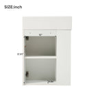 Floating Bathroom Vanity With Resin Basin, Left Side Storage - White by HouseOfZazla