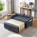 Convertible Sofa Bed Loveseat Sofa With Three USB Ports, Two Side Pockets, Two Cup Holders And 360° swivel Phone Holder For Living Room by HouseOfZazla