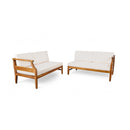 Aston 4 Seater Left and Right Acacia Wood Sofa Set