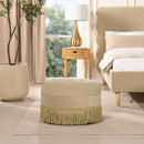 Yolanda - Round Upholstered Accent Ottoman