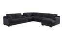 Celine - Fabric Corner Sectional Sofa With Right-Facing Chaise, Cupholders, And Charging Ports by HouseOfZazla