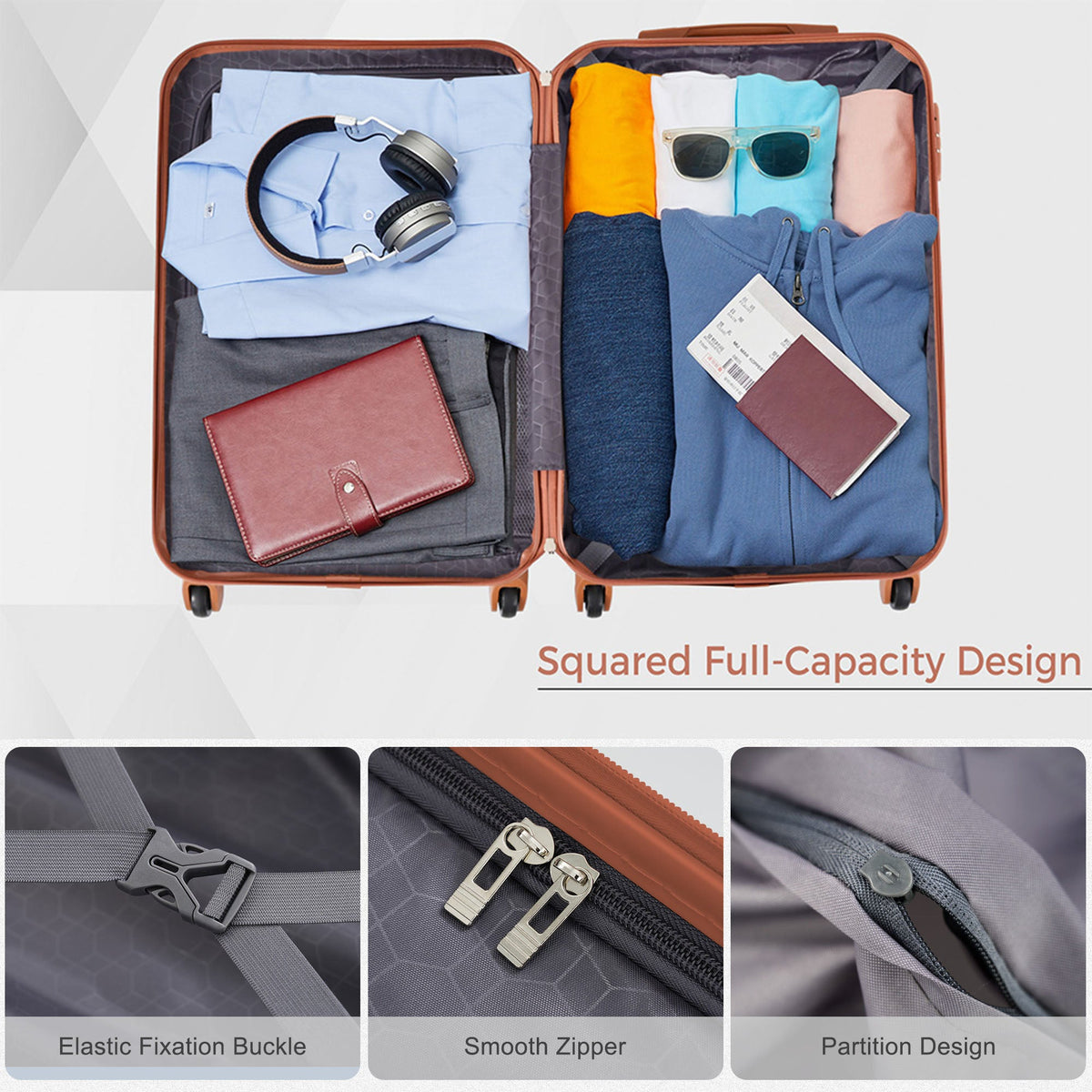 3-Piece Luggage Set - 20in Checked Suitcase with TSA Lock, photo 9 of 10