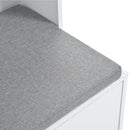 5-in-1 Entryway Bench with Coat Rack, Cushion and 4 Sturdy Hooks, 40.6" Wide Hall Tree with Shoe Storage Bench for Hallway, Entryway, Living Room