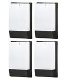 10"H Outdoor LED Wallpack Dusk to Dawn Wall Light, Low Profile Black Finish, White Shade by LampsUSA