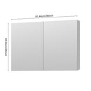 36'' W x 26'' H Surface Frameless Mirror Medicine Cabinet