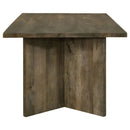 Roman - Rectangular Double V Leg Dining Table - Brown
