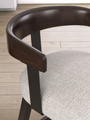 Haddigan - Upholstered Swivel Barstool (Set of 2) - Dark Brown