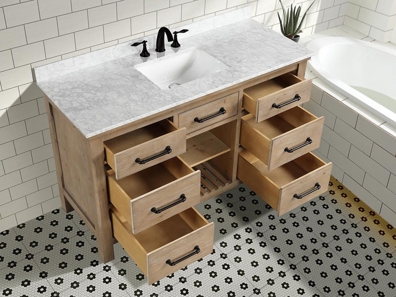 Lauren 55" Bathroom Vanity Weathered Fir