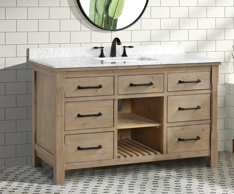 Lauren 55" Bathroom Vanity Weathered Fir