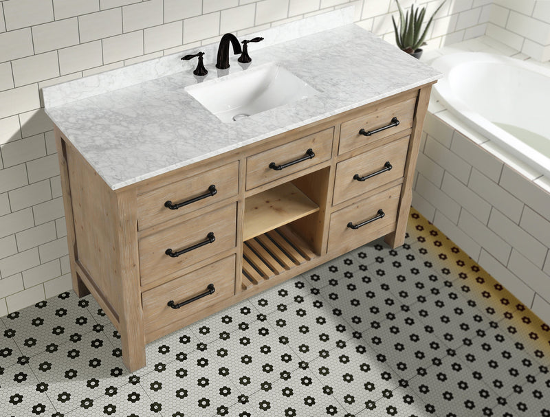 Lauren 55" Bathroom Vanity Weathered Fir