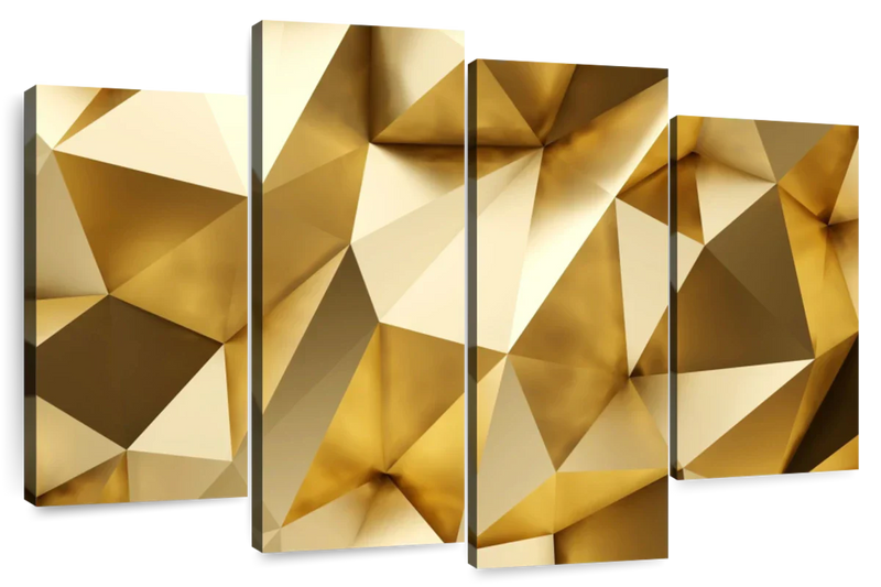 Golden Abstract Wall Art