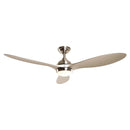 56" Bernardino Indoor Brushed Nickel Downrod Mount Chandelier Ceiling Fan with Light Kit And Remote Control by ParrotUncle
