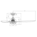 56" Bernardino Indoor Brushed Nickel Downrod Mount Chandelier Ceiling Fan with Light Kit And Remote Control by ParrotUncle