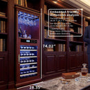 Nuvia 56-Bottle 7.5 Cu.Ft Single-Zone Multi-Tiered Wooden Wine Cooler Cabinet With Humidity And Temperature Controls (SAK73195) by SAKSBY WHOLESALE