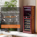 Nuvia 56-Bottle 7.5 Cu.Ft Single-Zone Multi-Tiered Wooden Wine Cooler Cabinet With Humidity And Temperature Controls (SAK73195) by SAKSBY WHOLESALE