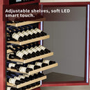Nuvia 56-Bottle 7.5 Cu.Ft Single-Zone Multi-Tiered Wooden Wine Cooler Cabinet With Humidity And Temperature Controls (SAK73195) by SAKSBY WHOLESALE