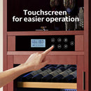 Nuvia 56-Bottle 7.5 Cu.Ft Single-Zone Multi-Tiered Wooden Wine Cooler Cabinet With Humidity And Temperature Controls (SAK73195) by SAKSBY WHOLESALE