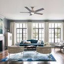 56" Genoa Farmhouse DC Motor Downrod Mount Reversible Ceiling Fan with Lighting and Remote Control