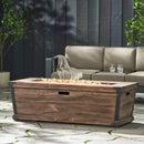 Alora 56" Outdoor 50K BTU Wood Pattern Rectangle Gas Burning Fire Pit (SAK43681)