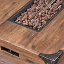 Alora 56" Outdoor 50K BTU Wood Pattern Rectangle Gas Burning Fire Pit (SAK43681)