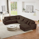Oversized Sectional Sofa U - Shaped Sofa Couch Modern Sofa Upholstered In Soft With A Chaise Lounge For Living Room by HouseOfZazla