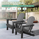 Adirondack Chairs Set of 2 - Plastic HDPE with Cup Holder by HouseOfZazla