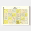 Vintage Map of Minnehaha County, South Dakota 1893