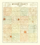 Vintage Map of McCook County, South Dakota 1900