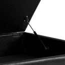 Owen - Square Coffee Table Storage Ottoman - Distressed Black by HouseOfZazla