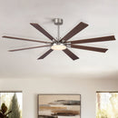 Large Ceiling Fan With Dimmable LED Light 8 Blades Remote Control, Reversible DC Motor by HouseOfZazla