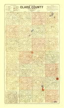 Vintage Map of Clark County, South Dakota 1900