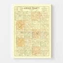 Vintage Map of Aurora County, South Dakota 1900