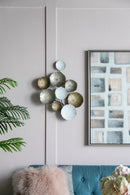 Contemporary Metal Wall Decor Accent - Golden / White by HouseOfZazla