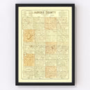 Vintage Map of Aurora County, South Dakota 1900