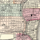 Vintage Map of Milwaukee, Wisconsin 1877
