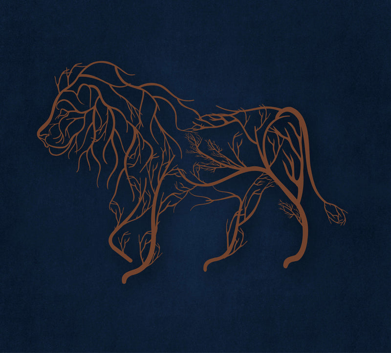 Tree Lion Metal Wall Art