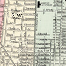 Vintage Map of Detroit, Michigan 1877