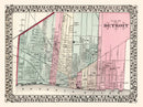 Vintage Map of Detroit, Michigan 1877