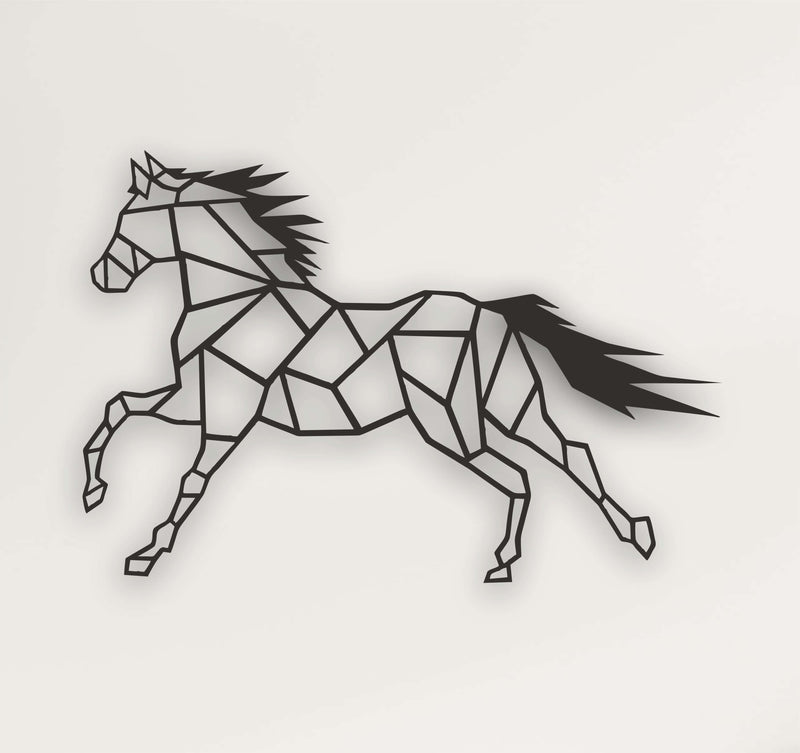 Geometric Horse Metal Wall Art